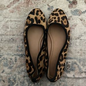 Madewell leopard ballet flats, sz 7.5